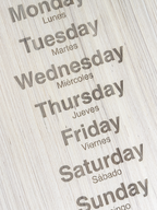 Banderín Días de la Semana — Español / Inglés