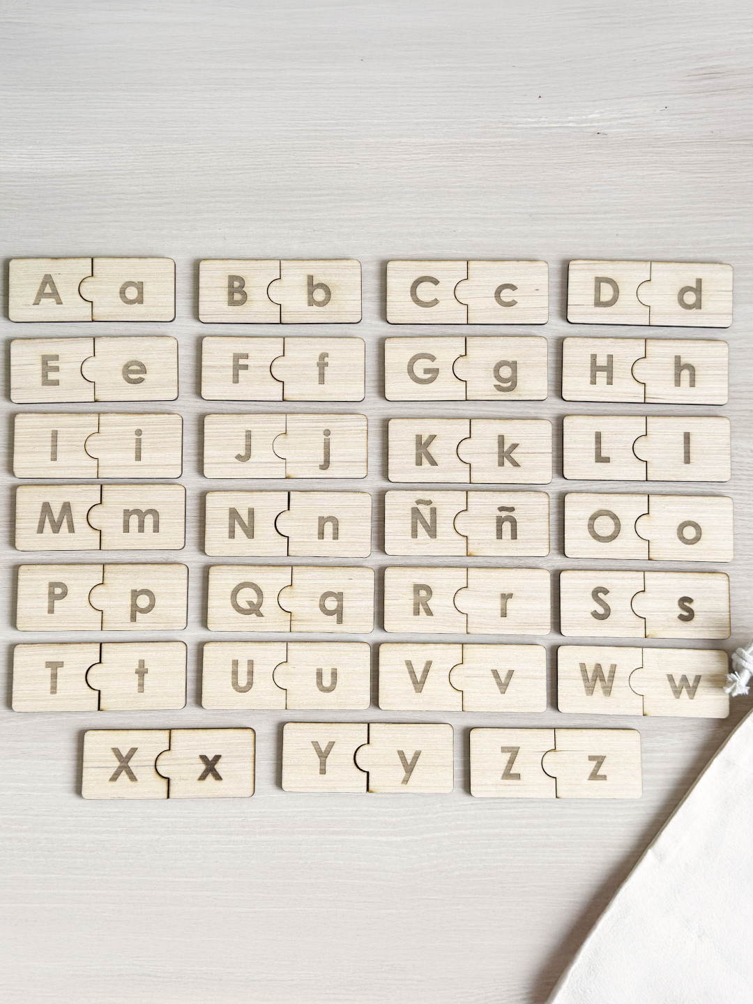 Dominó Abecedario — Mayúsculas y Minúsculas